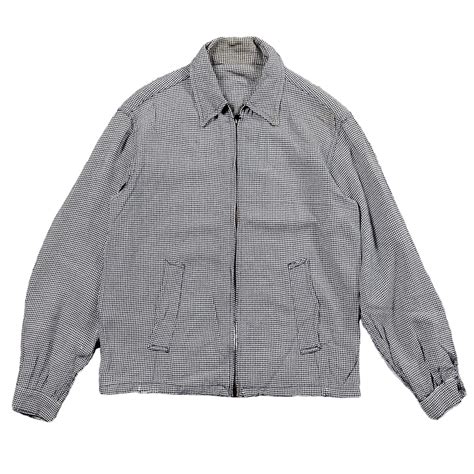 vintage 1950’s houndstooth pattern gabardine jacket | NOIR ONLINE