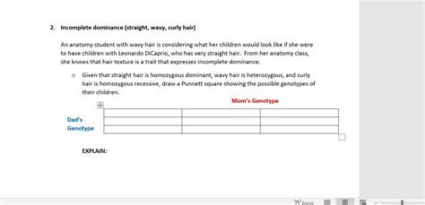 Image result for Incomplete Dominance Hair Example