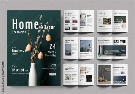 Interior Design Portfolio Template Layout Stock Template | Adobe Stock