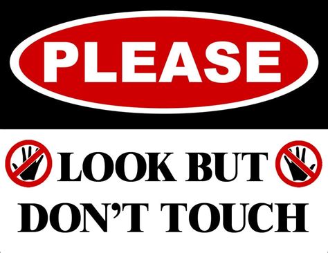 Pbisnrmo 3x4 inch Warning No Touching Magnetic Vinyl Sticker India | Ubuy