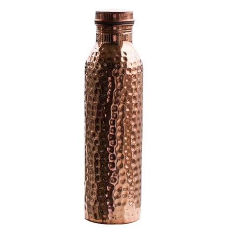 Wandcraft Exports WC-CB-0022 Copper Hammered Water Bottle (950ml) Set ...