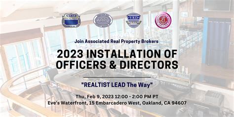 ARPB 2023 Installation of Officers & Directors, Eve's Waterfront ...