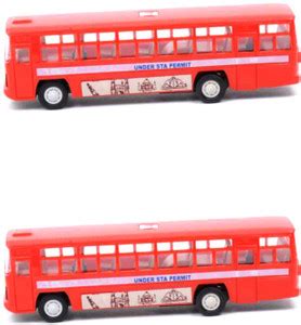 centy City Bus Mini Model Pull-Back Action Toys for Kid (Pack of 2 ...