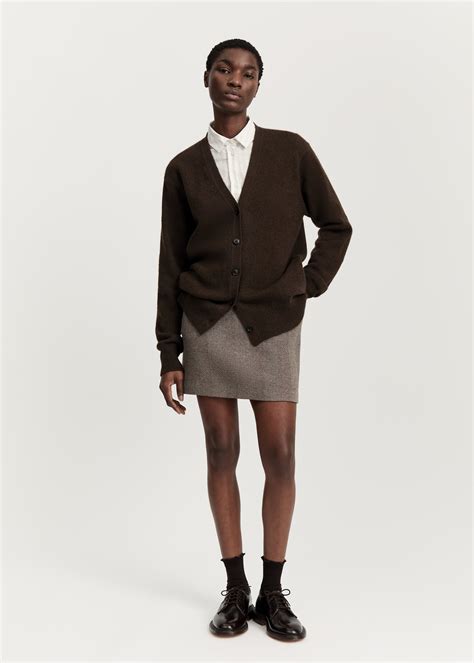 Alexa cardigan – pure yak | Pure Dark Brown