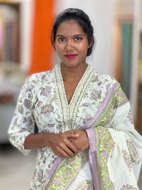 Digital Printed Cotton Kurta set | VFD138