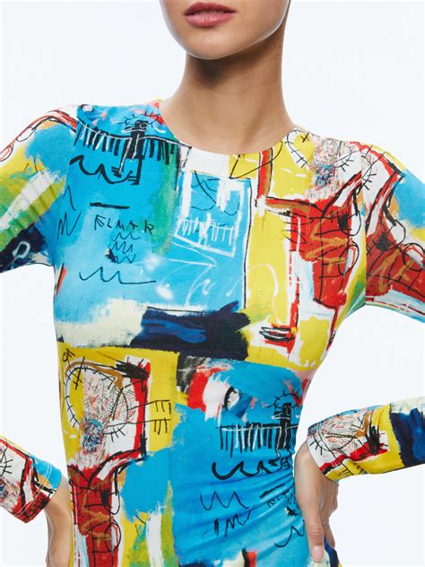 A+o X Basquiat Delora Mini Dress In Untitled | Alice + Olivia