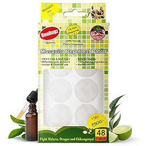 Runbugz 100% Natural Mosquito Repellent Patches for Kids 48 Patches ...