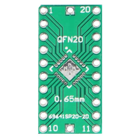Probots QFN20 to DIP20 Adapter PCB | 0.5mm & 0.65mm Breakout Buy Online ...