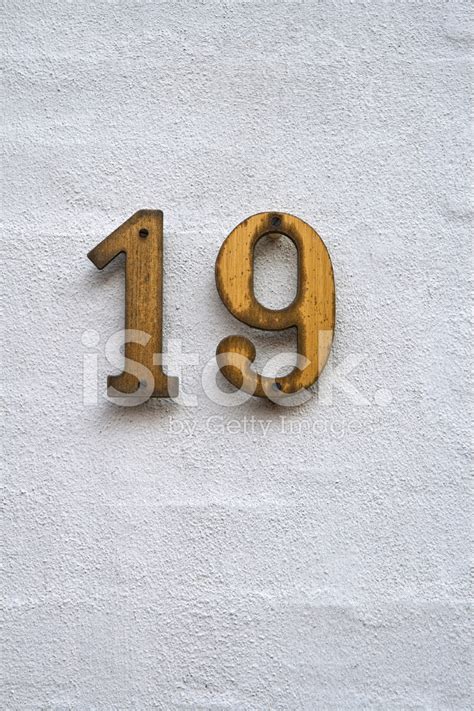 Golden Number Nineteen Number 19 and the Word Stock Illustration ...
