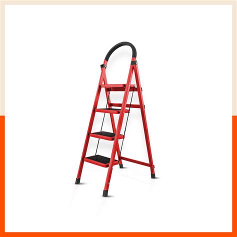 Bathla Everest 4 Step Steel Ladder with Safety Hand Grip | Durable & A ...