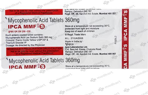 MMF S 360MG TABLET 10'S : View Price, Combination and Alternatives ...