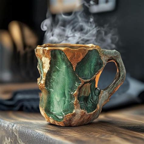 2024 New Mineral Crystal Coffee Mugs,Elegant Luxury Mineral Crystal ...