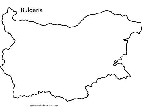 Blank Bulgaria Map | Map of Bulgaria Blank