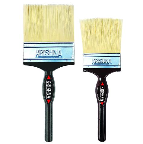 KRISHNA Double Thick Chip Paint Brush,3-Inch(75mm)+4-Inch(100mm)Pack-of ...
