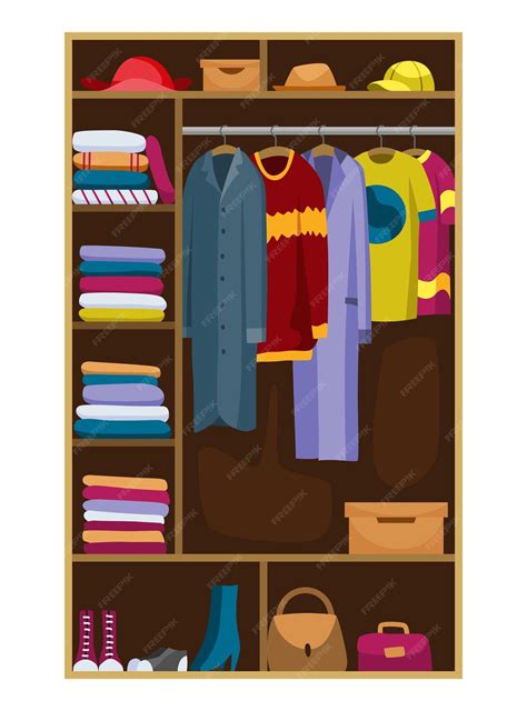 Clothes wardrobe room full of woman clothes furniture with shelves for ...