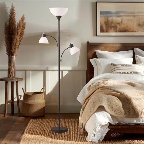 Lark Manor™ Industrial Bright Floor Lamp With 3 LED Bulbs For Living ...