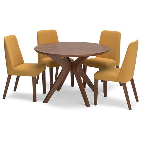 Signature Design by Ashley Lyncott D615-04x4+D615-15x1 5-Piece Dining ...