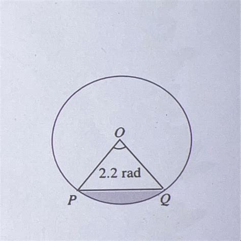 6. The diagram shows two points P and Q on the circumference of a ...