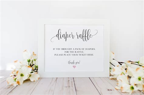 Editable Diaper Raffle Sign Printable, Custom Diaper Raffle Sign ...