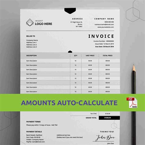 Image result for Free Fillable Printable Invoice Template