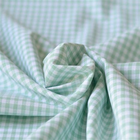 Tissu coton | vichy | vert menthe - A&A Patrons