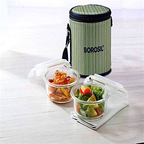 Buy Borosil Microwavable Borosilicate Glass Klip N Store Round Lunch ...