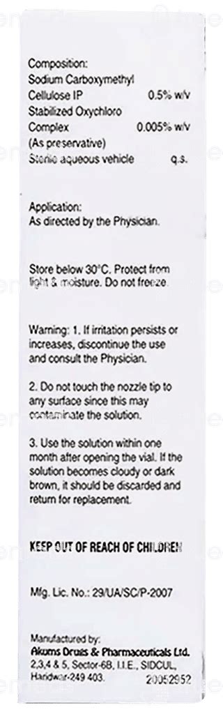 Aquaray 05 Eye Drops 10 Ml - Uses, Side Effects, Dosage, Price | Truemeds