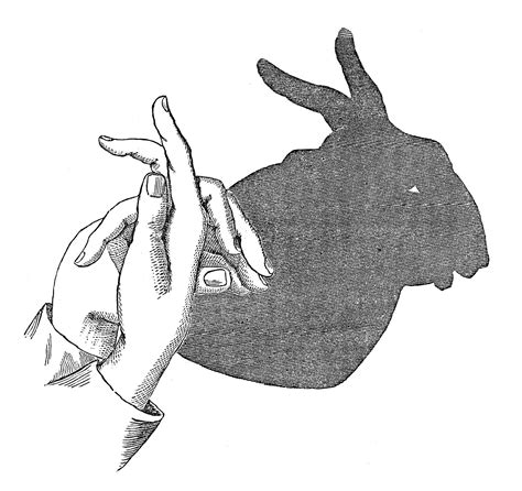 Antique Images: Free Vintage Graphic: Vintage Rabbit Shadow Puppet