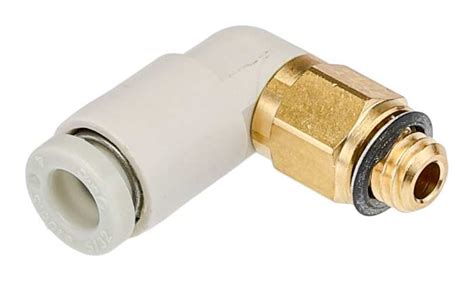 KQ2L04-M5A SMC | SMC KQ2 Series Elbow Threaded Adaptor, M5 Male to Push ...
