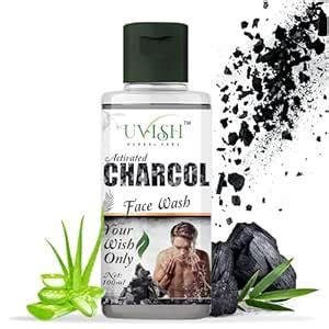Uvish Activated Charcoal Face Wash | 100ml | Oil Control & Dirt Removal ...