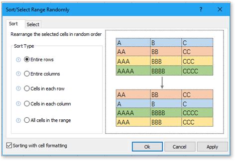 Randomly Sort Cells in Excel 的图像结果