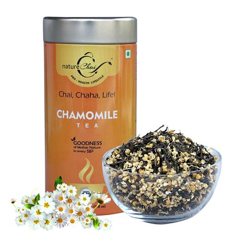 Nature Chai Chamomile Green Tea | 100% Natural Herbal Tea | 50g | Tin ...