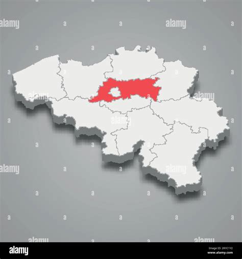 Flemish Brabant state location within Belgium 3d isometric map Stock Vector Image & Art - Alamy