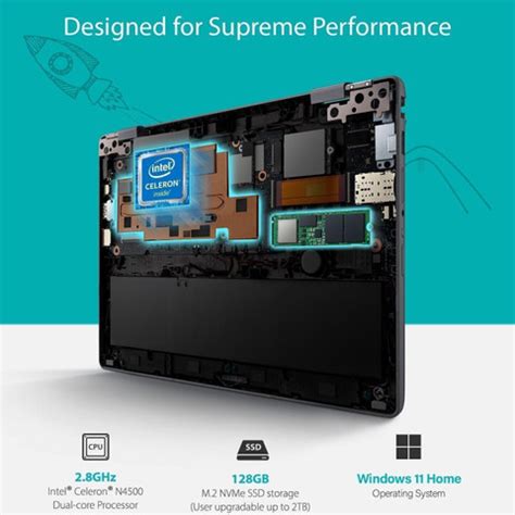 ASUS (2024) Intel Celeron Dual Core N4500 - (4 GB/128 GB SSD/Windows 11 ...