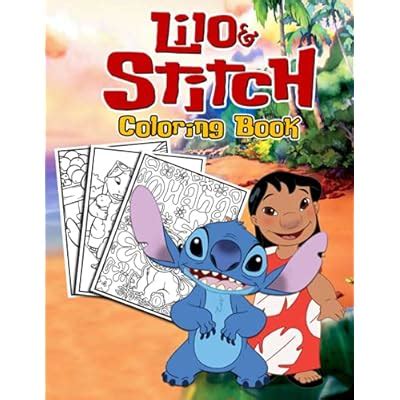 Buy Lilo & Stitch Coloring Book: 70 One Sided Coloring Pages Featuring ...
