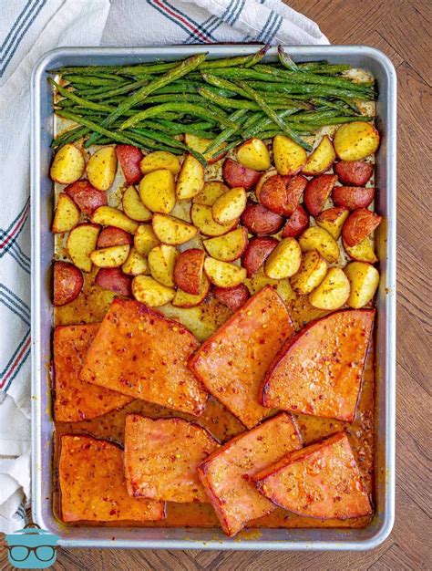 Ham Steak Sheet Pan Meal - The Country Cook | Sheet pan dinners recipes ...