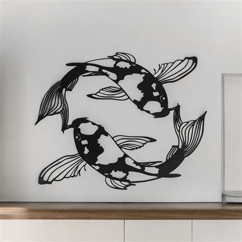 MDF KOI FISH WALL ART– tree-casa