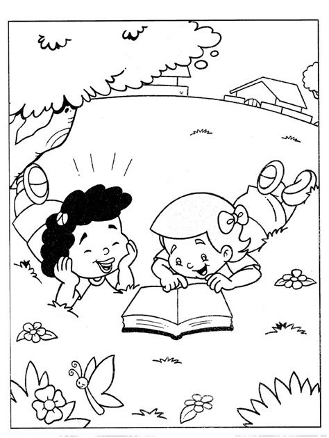 Reading Coloring Pages 的图像结果