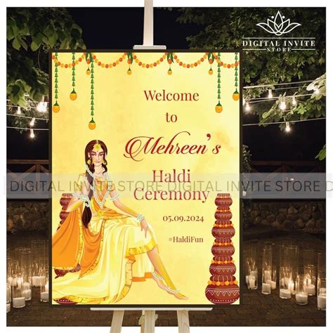Buy Haldi Ceremony Signages, Haldi Welcome Ceremony Signage, Floral ...