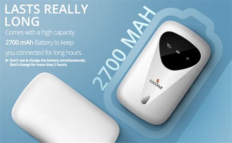 Porto 3 4G Wireless Router, Built In 2700mAh Battery