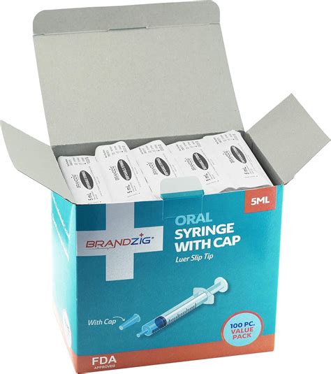 BRANDZIG Disposable 5ml Syringe - 100 Pack, Non-Needle Oral India | Ubuy