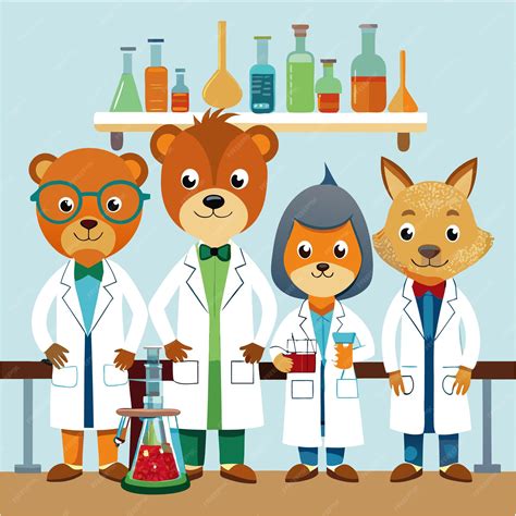 Biotechnology Lab Experiment Cartoon Image 的图像结果