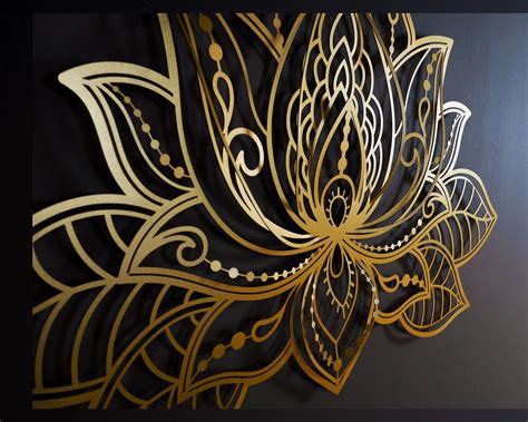 3D Lotus Flower Wooden Wall Art - Graham Decors – Graham Decors