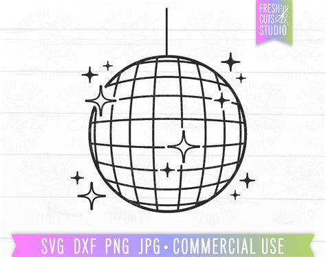 Disco Ball SVG Cut File, Disco Ball Clipart Image, Disco Png, Disco ...