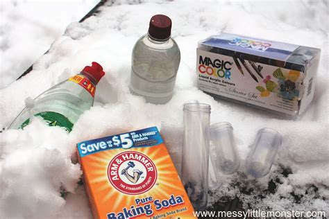 Snow Volcano Science Experiment 的图像结果