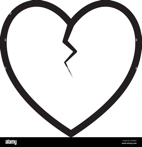 Broken Heart Clip Art Black And White