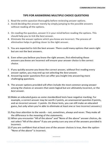 Image result for MCQ Test Tips