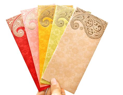 Elegant Money Gifting Envelopes Pack of 25 Cash Holder Designer Lifafa ...
