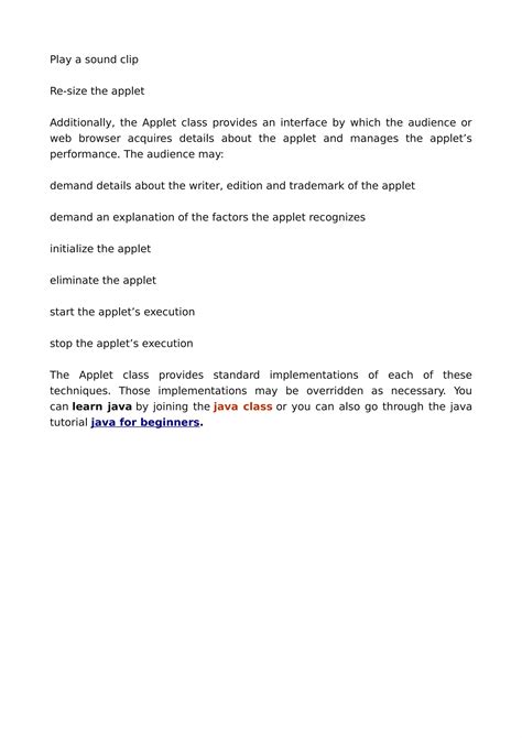 Java applet Tutorial 的图像结果