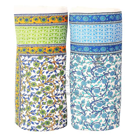 Buy CHHAARODIYA Jaipuri Rajasthani Traditional Pure Cotton Single Bed ...